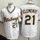 Men's Pittsburgh Pirates #21 Roberto Clemente Cooperstown Throwback Jersey White