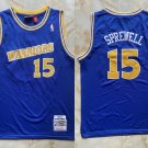 Golden State Warriors #15 Latrell Sprewell 1988-89 Blue Swingman Throwback Jersey