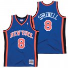 New Yok Knicks #8 Latrell Sprewell 1998/99 Royal Throwback Stitched Jersey