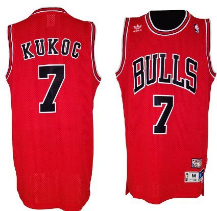 Chicago Bulls #7 Toni Kukoc Red Swingman Throwback Jersey