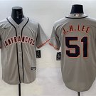 San Francisco Giants #51 Jung Hoo Lee Gray Cool Base Stitched Baseball Jersey