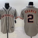 San Francisco Giants #2 Willy Adames Gray Cool Base Stitched Baseball Jersey