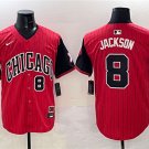 Men's Chicago White Sox #8 Bo Jackson Red Black 2025 City Connect Limited Jersey