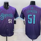 Diamondbacks Active Player #51 Randy Johnson Limited Baseball Jersey Purple