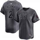 Mens New York Mets #2 Luisangel Acuna Nike Graphite City Connect Limited Jersey