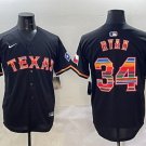 Men's Texas Rangers #34 Nolan Ryan Black Mexico Limited Stitched Baseball Jersey