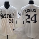 Men's Detroit Tigers #24 Miguel Cabrera White 'Motor Gothic Edition' Vapor Premier Limited Jersey