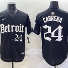 Men's Detroit Tigers #24 Miguel Cabrera Black 'Motor Gothic Edition' Vapor Premier Limited Jersey