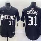 Men's Detroit Tigers #31 Riley Greene Black 'Motor Gothic Edition' Vapor Premier Limited Jersey