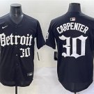 Men's Detroit Tigers #30 Kerry Carpenter Black 'Motor Gothic Edition' Vapor Premier Limited Jersey