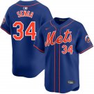 Mens New York Mets #34 Kodai Senga Nike Royal Orange Alternate Limited Player Jersey