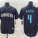 Men's Arizona Diamondbacks #4 Ketel Marte Black Stitched Baseball Jersey