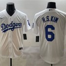 Los Angeles Dodgers #6 Hyeseong Kim White Cool Base Stitched Baseball Jersey