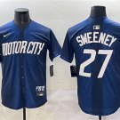 Men's Detroit Tigers #27 Trey Sweeney 2024 Navy City Connect Cool Base Limited Jersey