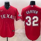 Men's Texas Rangers #32 Evan Carter Red Cool Base Stitched Baseball Jersey