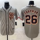 Men's San Francisco Giants #26 Matt Chapman Gray Cool Base Stitched Baseball Jersey