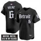 Men's Detroit Tigers #6 Al Kaline Black 'Motor Gothic Edition' Vapor Premier Limited Stitched Jersey
