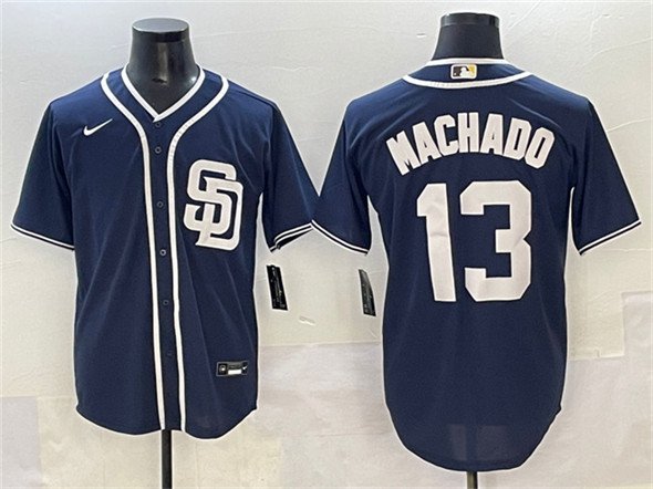 Men's SDP #13 Manny Machado Navy Cool Base Stitched Player Jersey
