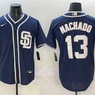 Men's San Diego Padres #13 Manny Machado Navy Cool Base Stitched Baseball Jersey