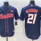 Men's Puerto Rico Baseball #21 Roberto Clemente Navy 2023 World Baseball Classic Stitched Jersey