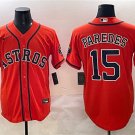 Men's Houston Astros #15 Isaac Paredes Orange Cool Base Stitched Baseball Jersey