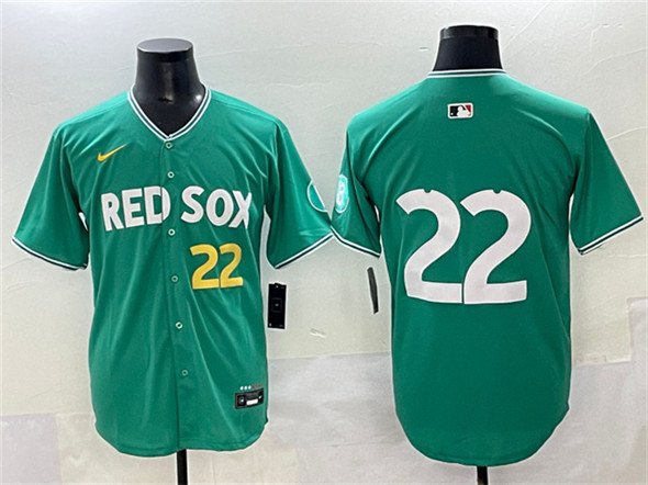 Men's Boston Red Sox #22 Garrett Whitlock Green 2025 City Connect Limited Stitched Jersey