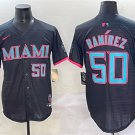 Men's Miami Marlins #50 Agustín Ramírez Black 2025 City Connect Limited Stitched Jersey