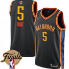 Men's Oklahoma City Thunder #5 Luguentz Dort Black 2024/25 City Edition Stitched Basketball Jersey