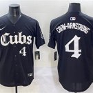 Men's Chicago Cubs #4 Pete Crow-Armstrong Black 'Gothic North Side Edition' Vapor Premier Jersey