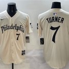 Men's Philadelphia Phillies #7 Trea Turner Cream Gothic Vapor Limited Stitched Jersey