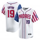 Men's San Diego Padres #19 Tony Gwynn White 2024 Independence Day Stitched Jersey
