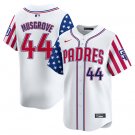 Men's San Diego Padres #44 Joe Musgrove White 2024 Independence Day Stitched Jersey