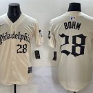 Men's Philadelphia Phillies #28 Alec Bohm Cream Gothic Vapor Limited Stitched Jersey