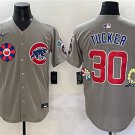 Men's Chicago Cubs #30 Kyle Tucker Gray 2025 Tokyo Series Limited Stitched Baseball Jersey