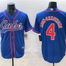 Men's Chicago Cubs #4 Pete Crow-Armstrong Royal Cool Base Stitched Baseball Jersey