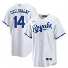 Men's Kansas City Royals #14 Jac Caglianone White Cool Base Stitched Baseball Jersey