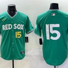 Men's Boston Red Sox #15 Dustin Pedroia Green 2025 City Connect Limited Stitched Jersey