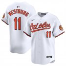 Men's Baltimore Orioles #11 Jordan Westburg White 2025 Home Limited Cool Base Jersey
