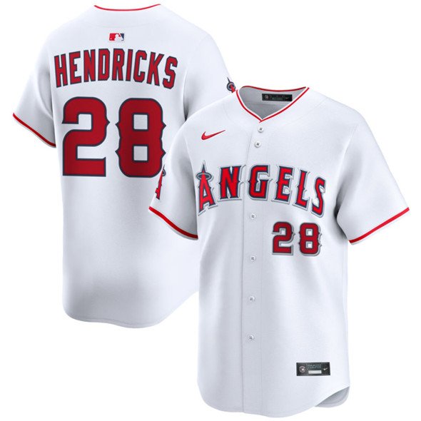 Men's LAA #28 Kyle Hendricks White 2024 Home Limited Stitched Player Jersey