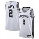 Men's San Antonio Spurs #2 Dylan Harper White 2025 Draft Association Edition Stitched Jersey
