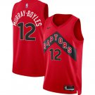 Men's Raptors #12 Collin Murray-Boyles Red 2025 Draft Icon Edition Stitched Basketball Jersey