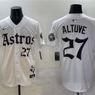 Men's Houston Astros #27 Jose Altuve White Gothic 'Houston Born Barrio Raised' Limited Jersey
