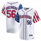 Men's Seattle Mariners #56 Randy Arozarena White 2025 Independence Day Limited Jersey