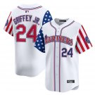 Men's Seattle Mariners #24 Ken Griffey Jr. White 2025 Independence Day Limited Jersey