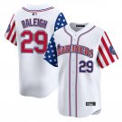 Men's Seattle Mariners #29 Cal Raleigh White 2025 Independence Day Limited Jersey