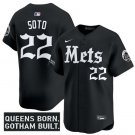 Men's New York Mets #22 Juan Soto Black 'Gothic Legacy Edition' Vapor Premier Limited Jersey