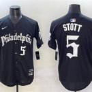Men's Philadelphia Phillies #5 Bryson Stott Black Gothic Vapor Limited Stitched Jersey