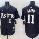 Men's Houston Astros #11 Cam Smith Black Gothic 'Houston Born Barrio Raised' Limited Jersey