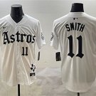 Men's Houston Astros #11 Cam Smith White Gothic 'Houston Born Barrio Raised' Limited Jersey