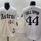 Men's Houston Astros #44 Still Tippin White Gothic 'Houston Born Barrio Raised' Limited Jersey